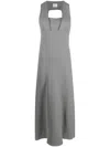 Alysi Sleeveless Open-back Dress In Grey