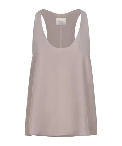 Alysi Sleeveless Tank Top In Brown