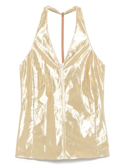 Alysi Sleeveless Top In Gold
