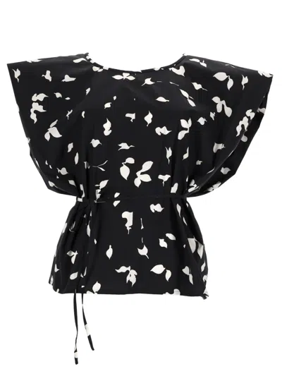 Alysi Sleeveless Top With Ribbon In Multi