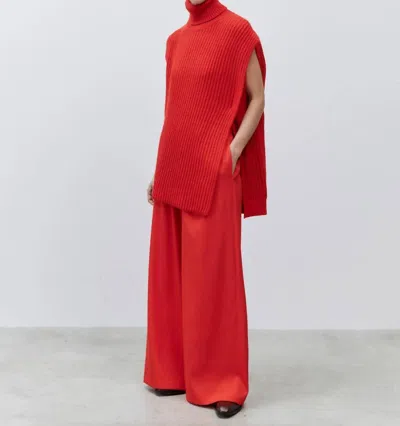 Alysi Sleeveless Turtleneck In Rosso In Red