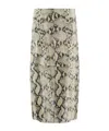 Alysi Python-print Leather Midi Skirt In Brown