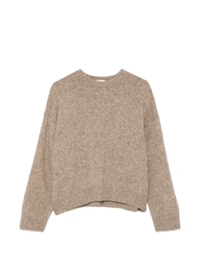 Alysi Soft Alpaca Crew-neck Sweater In Multi
