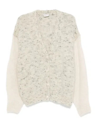 ALYSI SPECKLED WOOL CARDIGAN