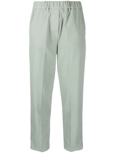 Alysi Logo-patch Cotton Track Pants In Green