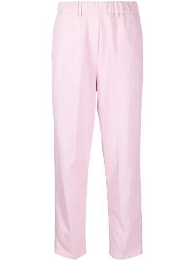 Alysi Straight-leg Cotton Trousers In Pink
