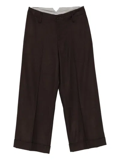 Alysi Straight-leg Trousers In Brown