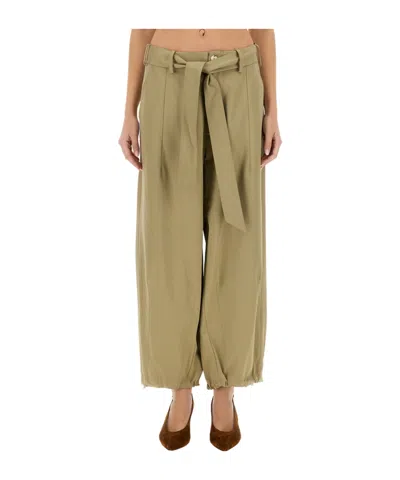ALYSI ALYSI BELTED STRAIGHT-LEG TROUSERS