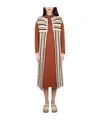 Alysi Long Vest In Brown