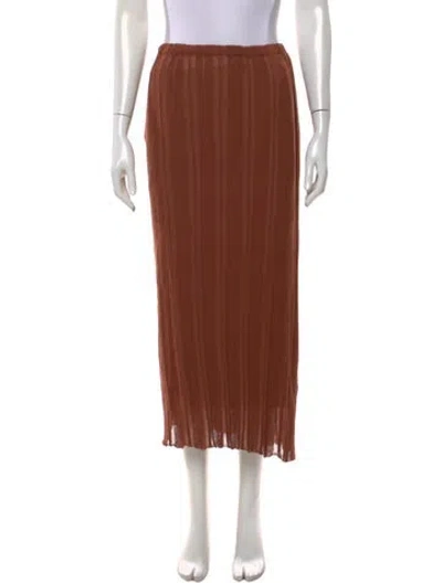 Pre-owned Alysi Striped Long Skirt In Brown