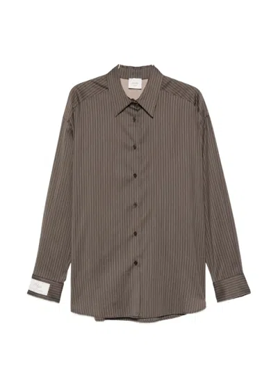 Alysi Striped Long-sleeve Shirt In Black
