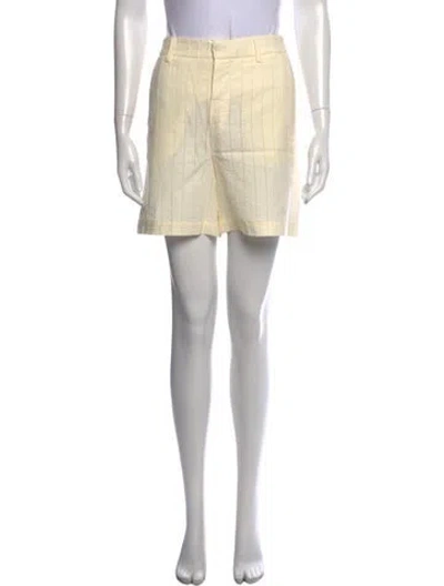 Pre-owned Alysi Striped Mini Shorts In Neutrals