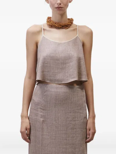 Alysi Striped-pattern Top In Purple