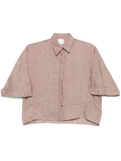 Alysi Striped Shirt In Neutrals