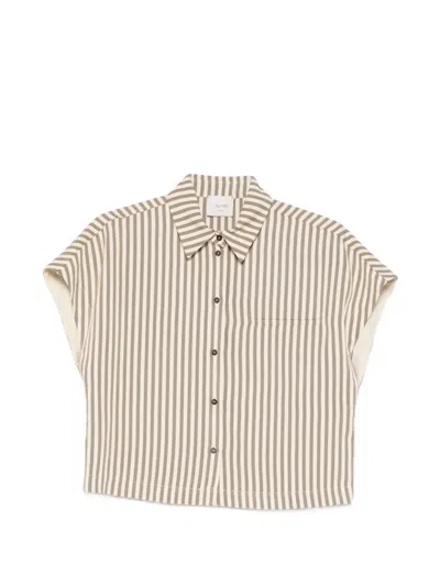 Alysi Striped Shirt In White