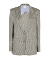 Alysi Blazer Micro Stripes Monopetto In White