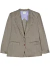 Alysi Striped Single-breasted Jacket In Multi
