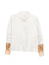Alysi Long Sleeved Striped Shirt In Neutral