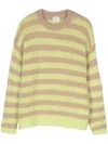Alysi Jersey With Stripe Pattern In Neutrals