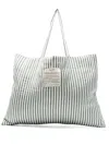 Alysi Striped Tote Bag In Neutrals