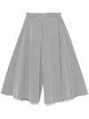 Alysi Cotton Striped Trousers In Blue
