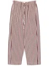 Alysi Striped Trousers In Red