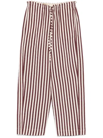 Alysi Striped Trousers In Red