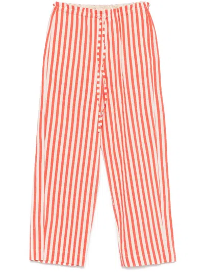 Alysi Striped Trousers In Red