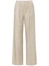 ALYSI STRIPED VELVET TROUSERS