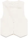 Alysi Striped Vest In White