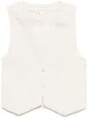 Alysi Striped Vest In White