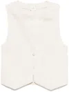 Alysi Striped Vest In White