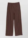 Alysi Pinstripe-pattern Elasticated-waist Trousers In Brown