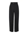 Alysi Striped Wide Leg Trousers In Black