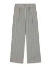 Alysi Striped Trousers In Black