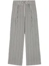 Alysi Striped Trousers In Black