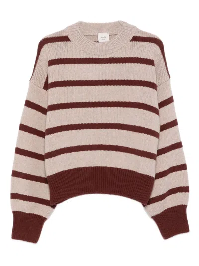ALYSI STRIPED WOOL JUMPER