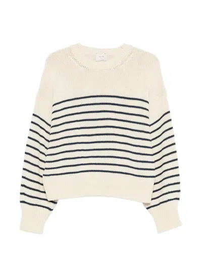 Alysi Striped-detail Sweater In Neutral