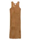 Alysi Brown Suede Dress