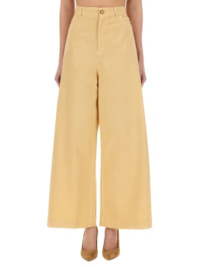 Alysi Superflare Relaxed Fit Trousers In Yellow