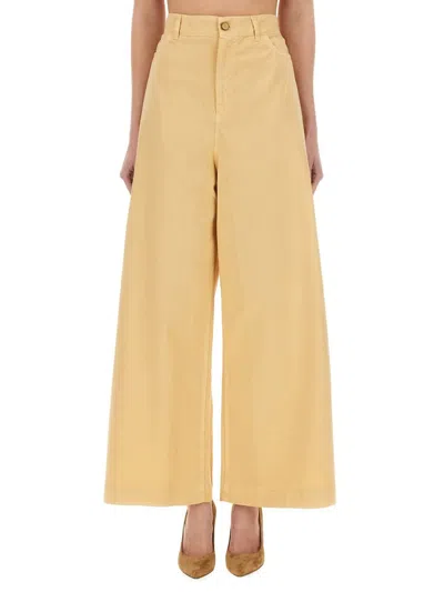 Alysi "superflare Sporty" Pants In Beige