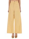 Alysi Woman Pants Yellow Size 6 Viscose, Silk In Yellow