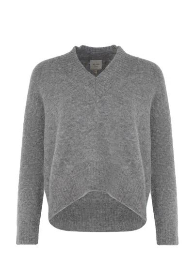 Alysi Sweater In Alpaca Blend In Grigio