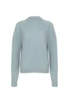 Alysi Ribbed Crewneck Sweater In Blue