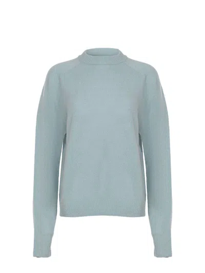Alysi Ribbed Crewneck Sweater In Gray