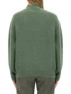 Alysi Relaxed-fit Turtleneck Sweater With Dropped Shoulders In Green