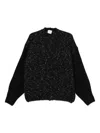 Alysi Button-front Cardigan In Black