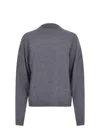 Alysi Ribbed Crewneck Sweater In Blue