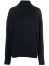 Alysi Mohair Wool Turtleneck Sweater In Blue