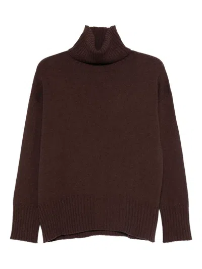 ALYSI ALYSI SWEATERS BROWN